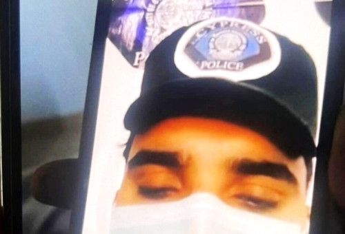 왓츠앱 전화로 경찰국에 기부금을 보내 줄것을 요청하는 용의자 스크린 캡쳐