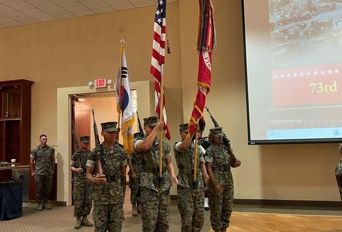 미 해병1사단 캠프 펜들턴에서 열린 제73주년 인천상륙작전 기념식      주로스앤젤레스(LA)총영사관 제공