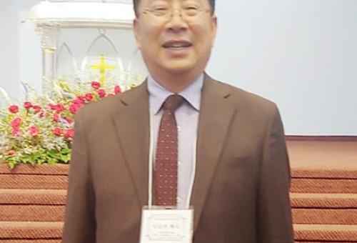 신임 노회장에 선출된 이성우 목사
