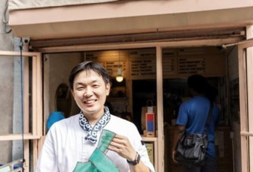 김한송 셰프 2018년 뉴욕 맨해튼에 오픈한 한식도시락 '핸썸라이스'의 김한송 셰프.             [본인 제공]