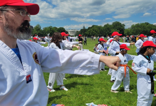 미국 백악관 앞서 열린 태권도 축제