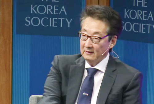 빅터차 미국 싱크탱크 전략국제문제연구소(CSIS) 한국 석좌 코리아소사이어티 온라인 중계 화면 캡처.               재판매 및 DB 금지