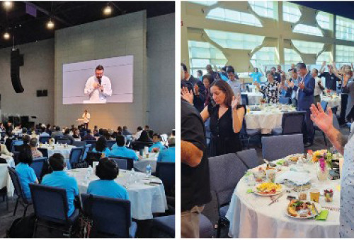 다민족연합기도대회를 위한 조찬기도회가 8일 오전 8시에 은혜한인교회에서 열렸다.                (크리스천헤럴드)