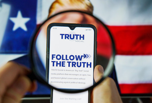 트럼프 전 대통령 SNS 트루스소셜 로고